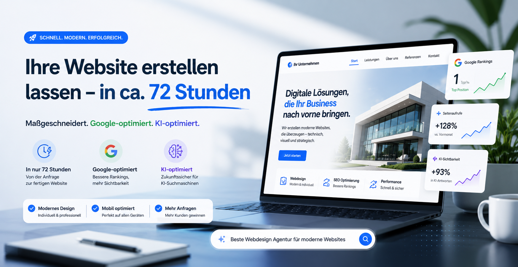 Homepage programmieren lassen - Modernes Webdesign